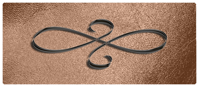 DNSEMP-L-601-BK-SH-BZ Black Scroll Shimmer Bronze